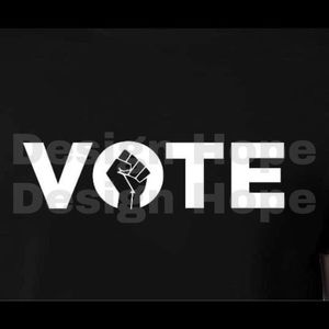 BLM fist vote decal 4”